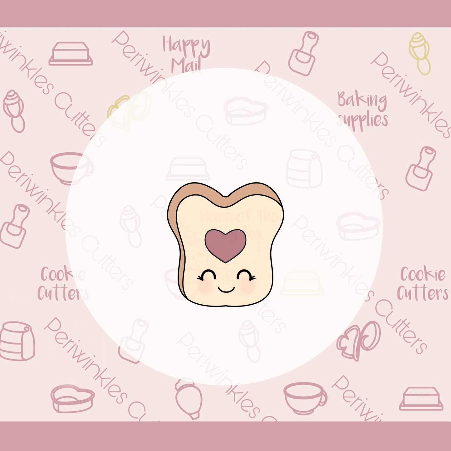 Toast of love Cookie Cutter - Periwinkles Cutters
