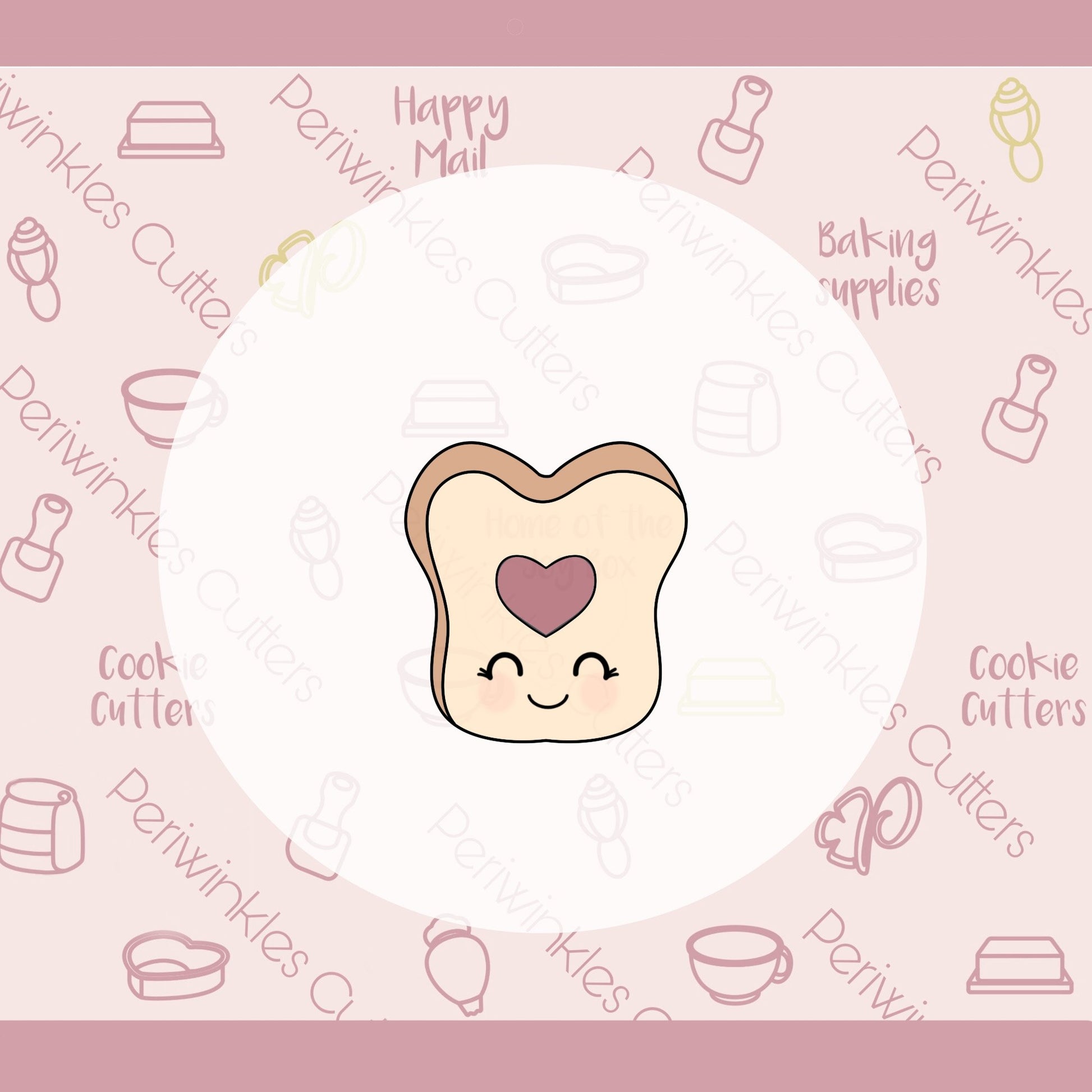 Toast of love Cookie Cutter - Periwinkles Cutters