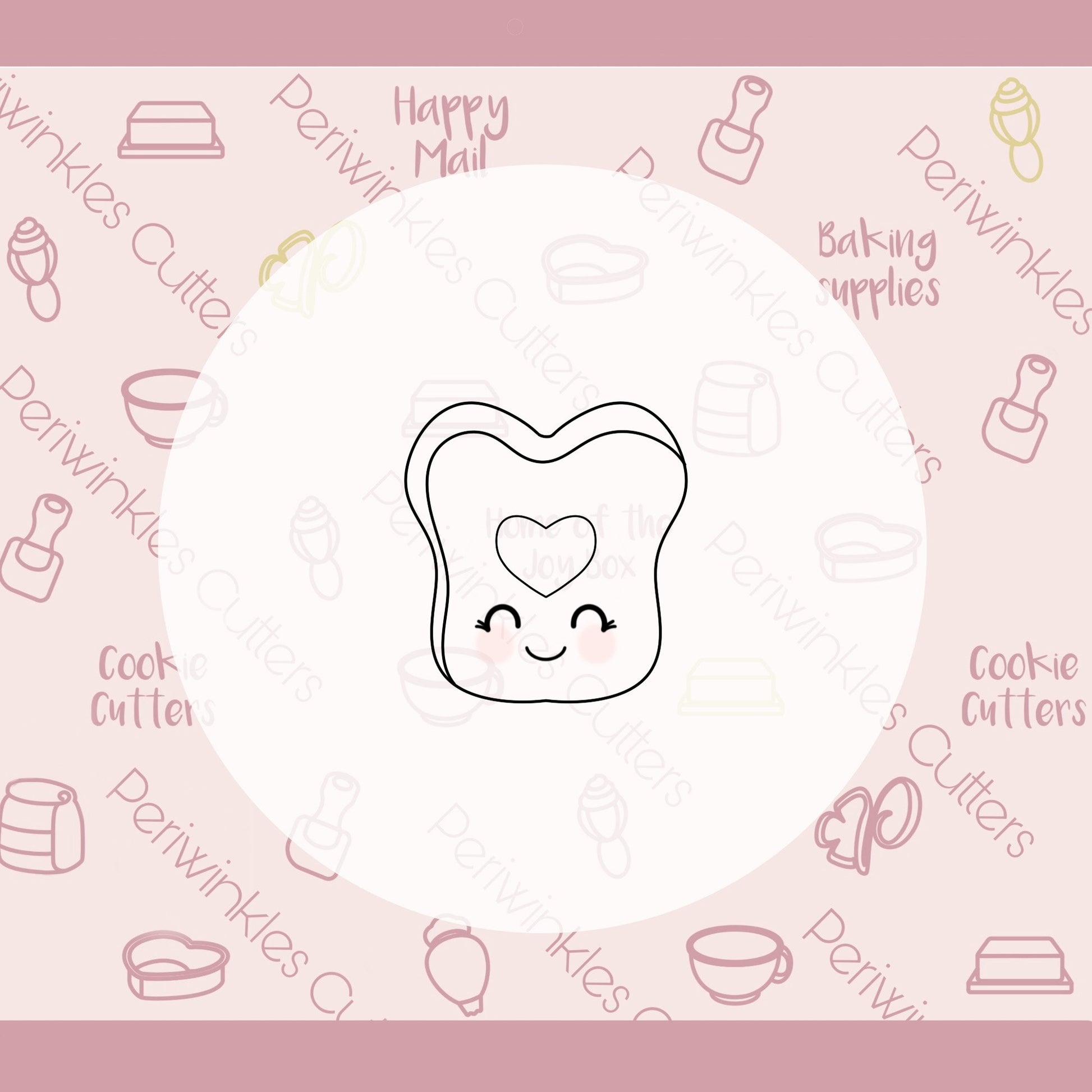 Toast of love Cookie Cutter - Periwinkles Cutters