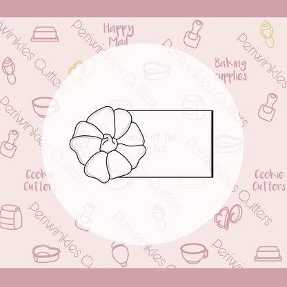 Top Pumpkin Place Card Cookie Cutter - Periwinkles Cutters