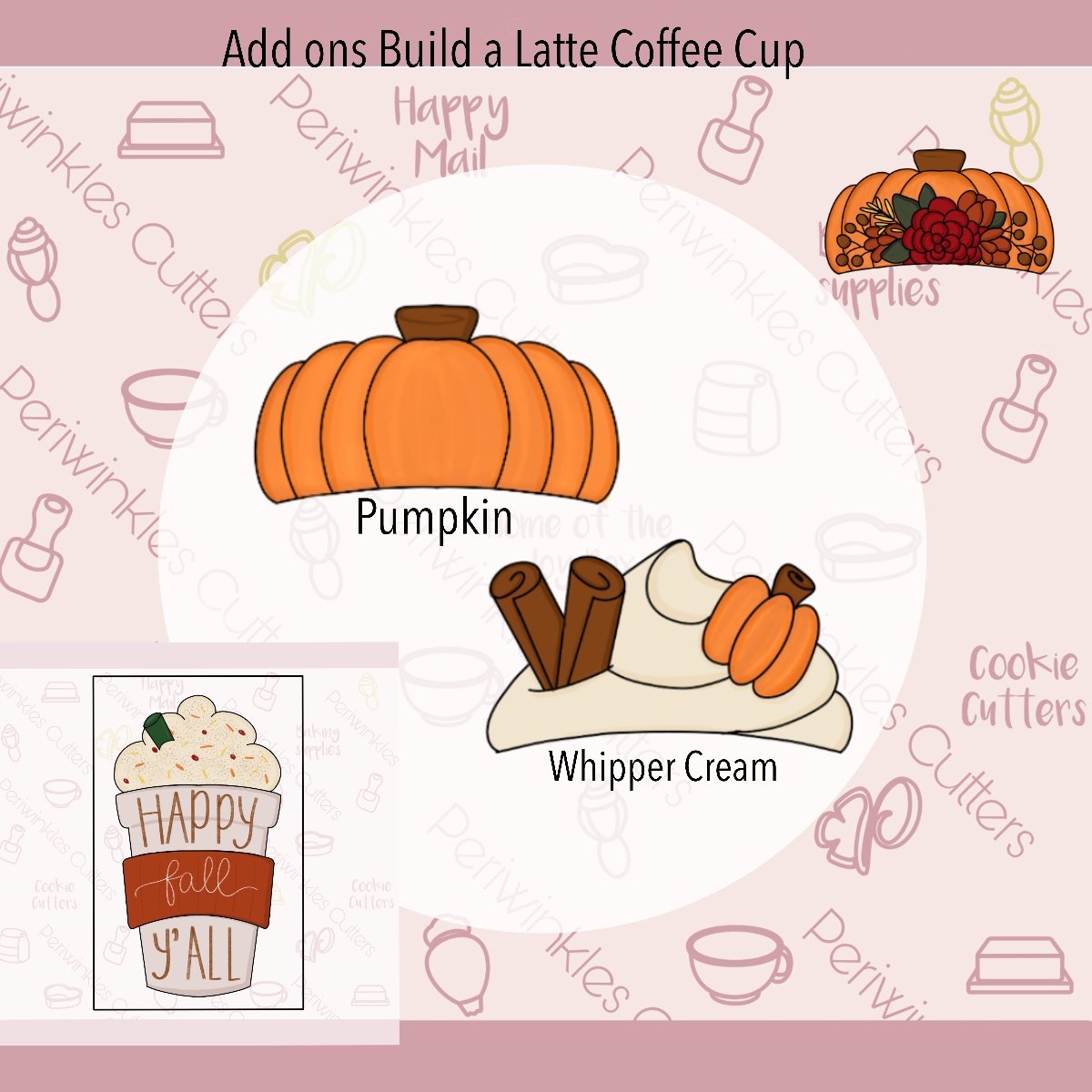 Toppers Build a Latte Cup Cookie Cutter - Periwinkles Cutters