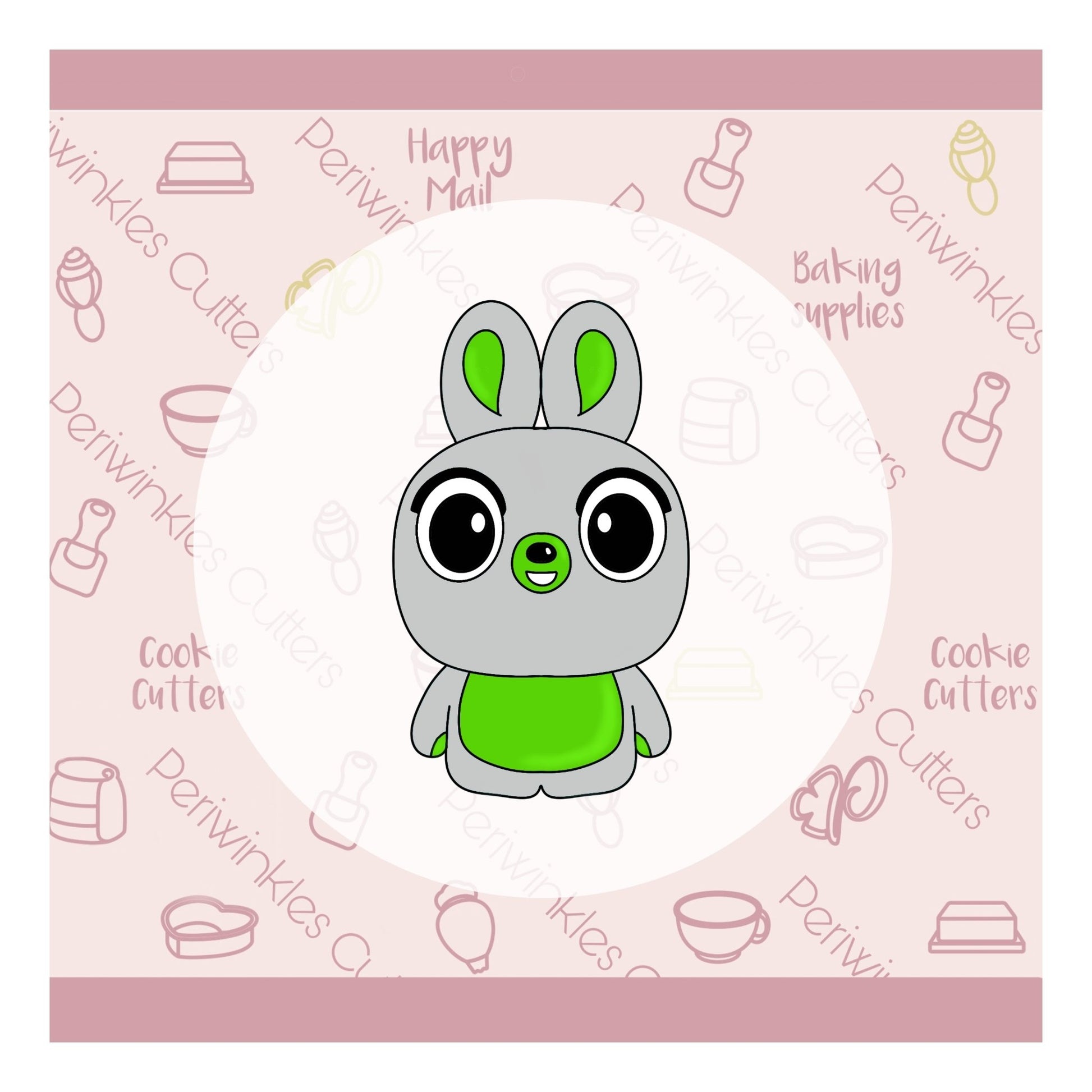 Toy Bunny Cookie Cutter - Periwinkles Cutters