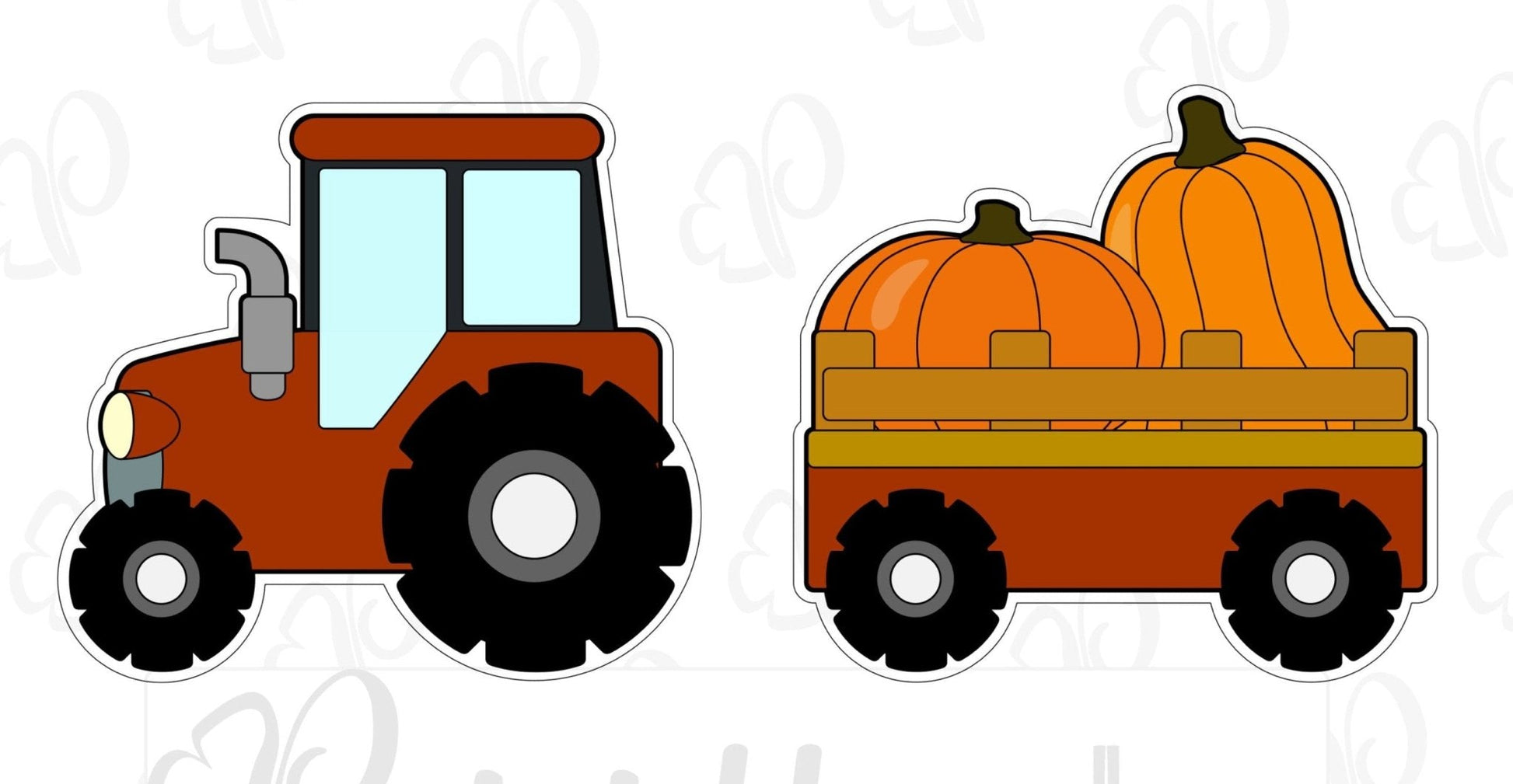 Tractor with Wagon Cookie Cutter - Periwinkles Cutters