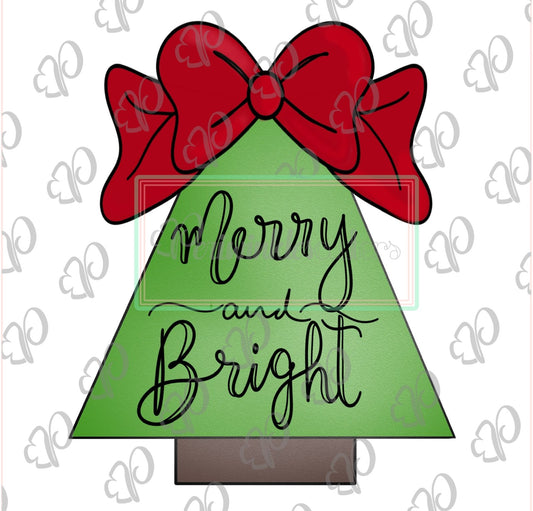 Triangle Christmas Tree with Bow - Periwinkles Cutters