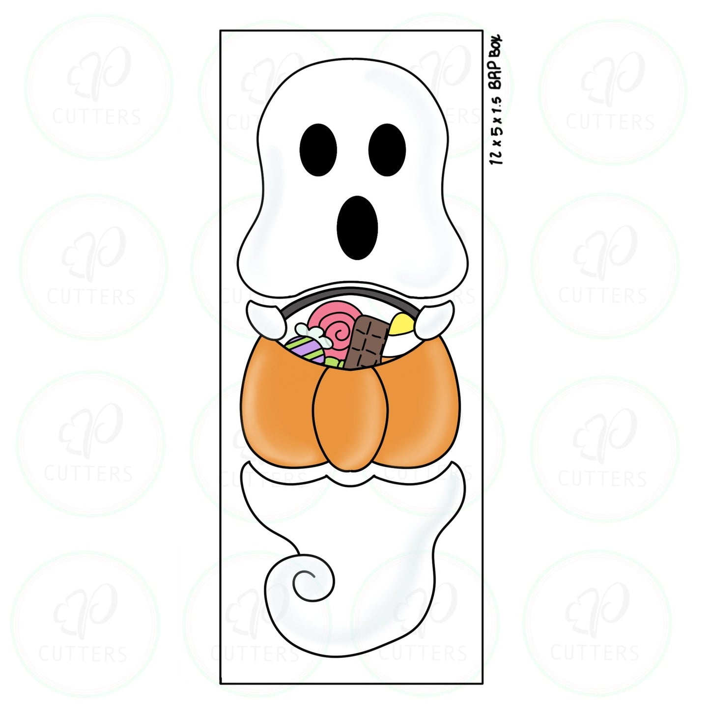 Trick or Treat Ghost set of 3 Cookie Cutter - Periwinkles Cutters