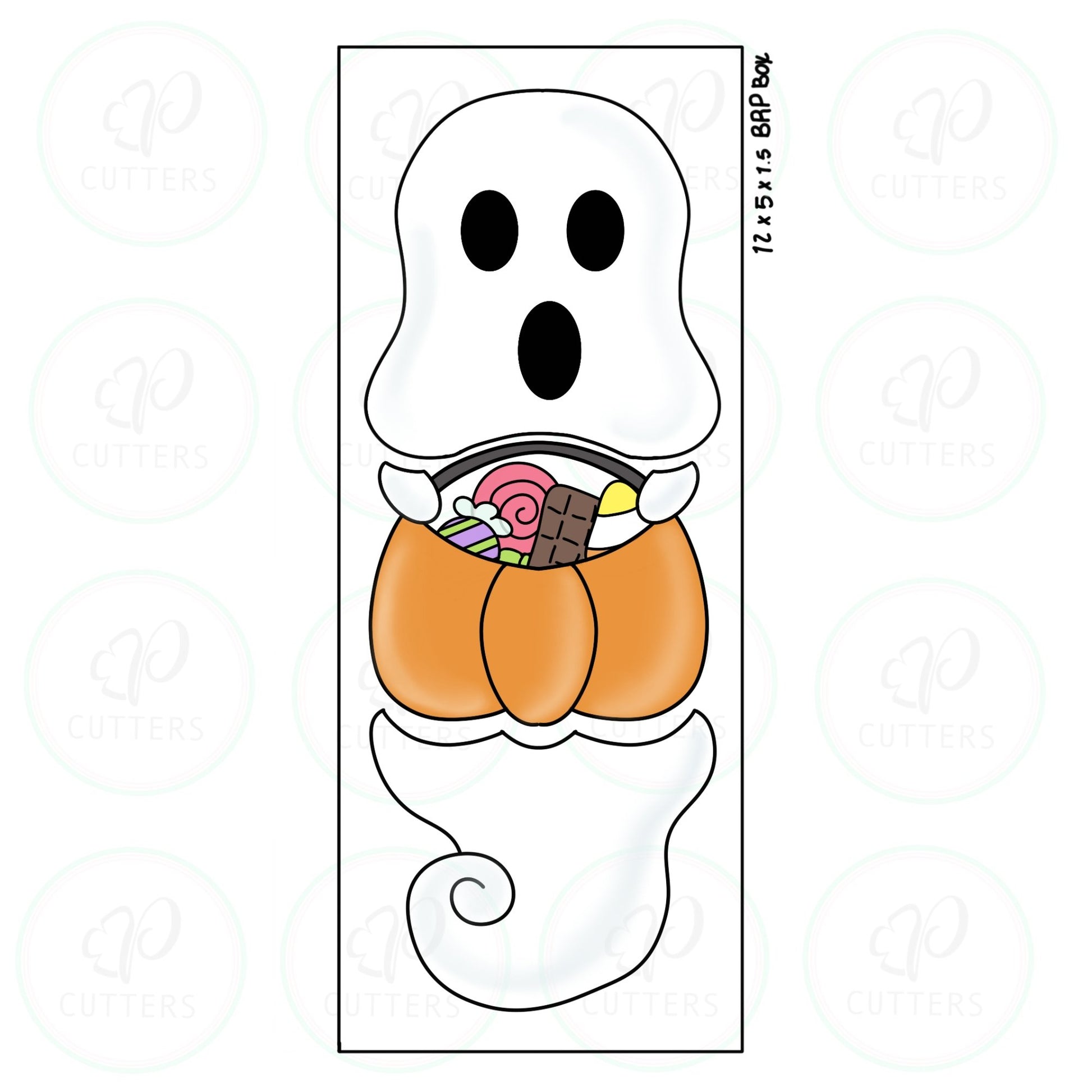 Trick or Treat Ghost set of 3 Cookie Cutter - Periwinkles Cutters