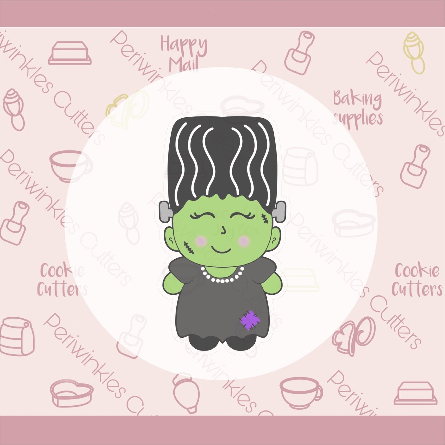 Trick or Treater Bride of Frankenstein Cookie Cutter - Periwinkles Cutters