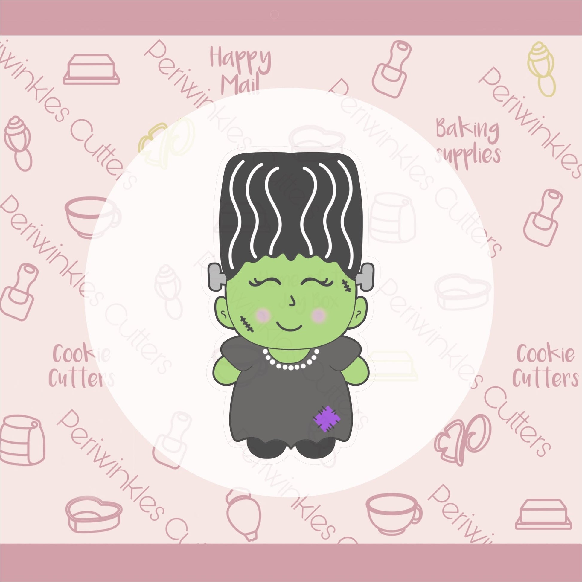 Trick or Treater Bride of Frankenstein Cookie Cutter - Periwinkles Cutters