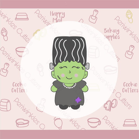 Trick or Treater Bride of Frankenstein Cookie Cutter - Periwinkles Cutters