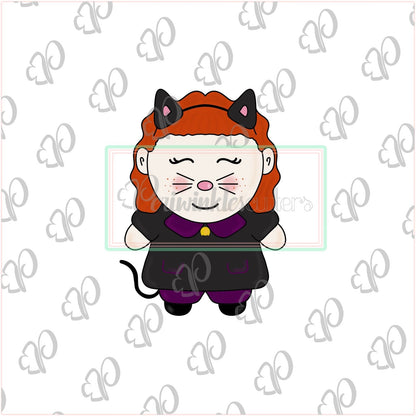 Trick or Treater Cat Girl Cookie Cutter - Periwinkles Cutters