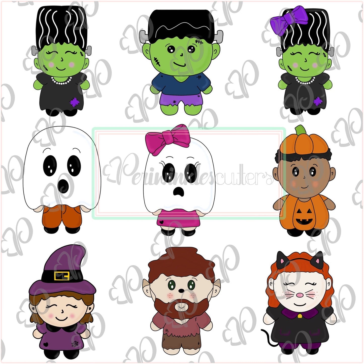 Trick or Treater Cat Girl Cookie Cutter - Periwinkles Cutters