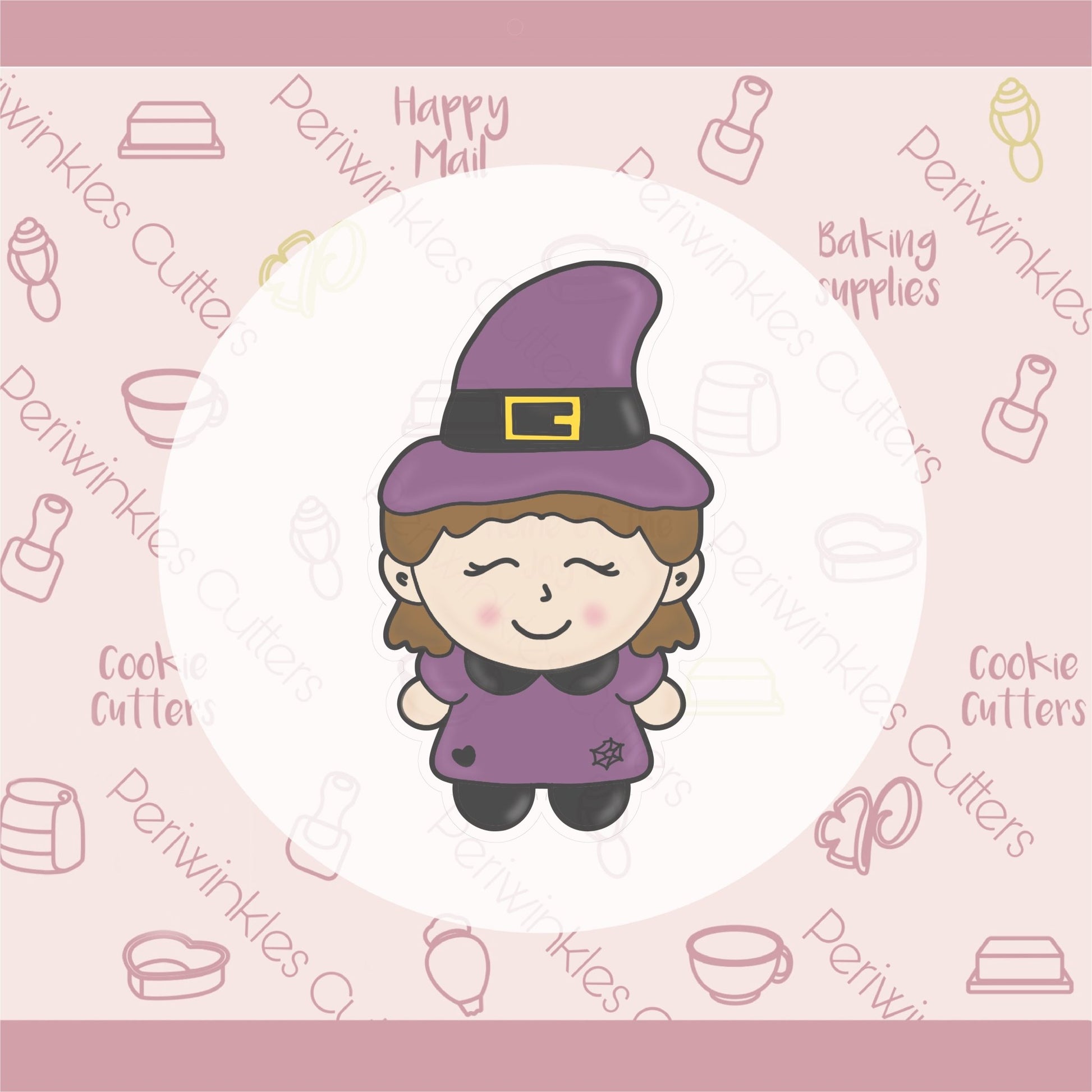 Trick or Treater Little Witch Cookie Cutter - Periwinkles Cutters