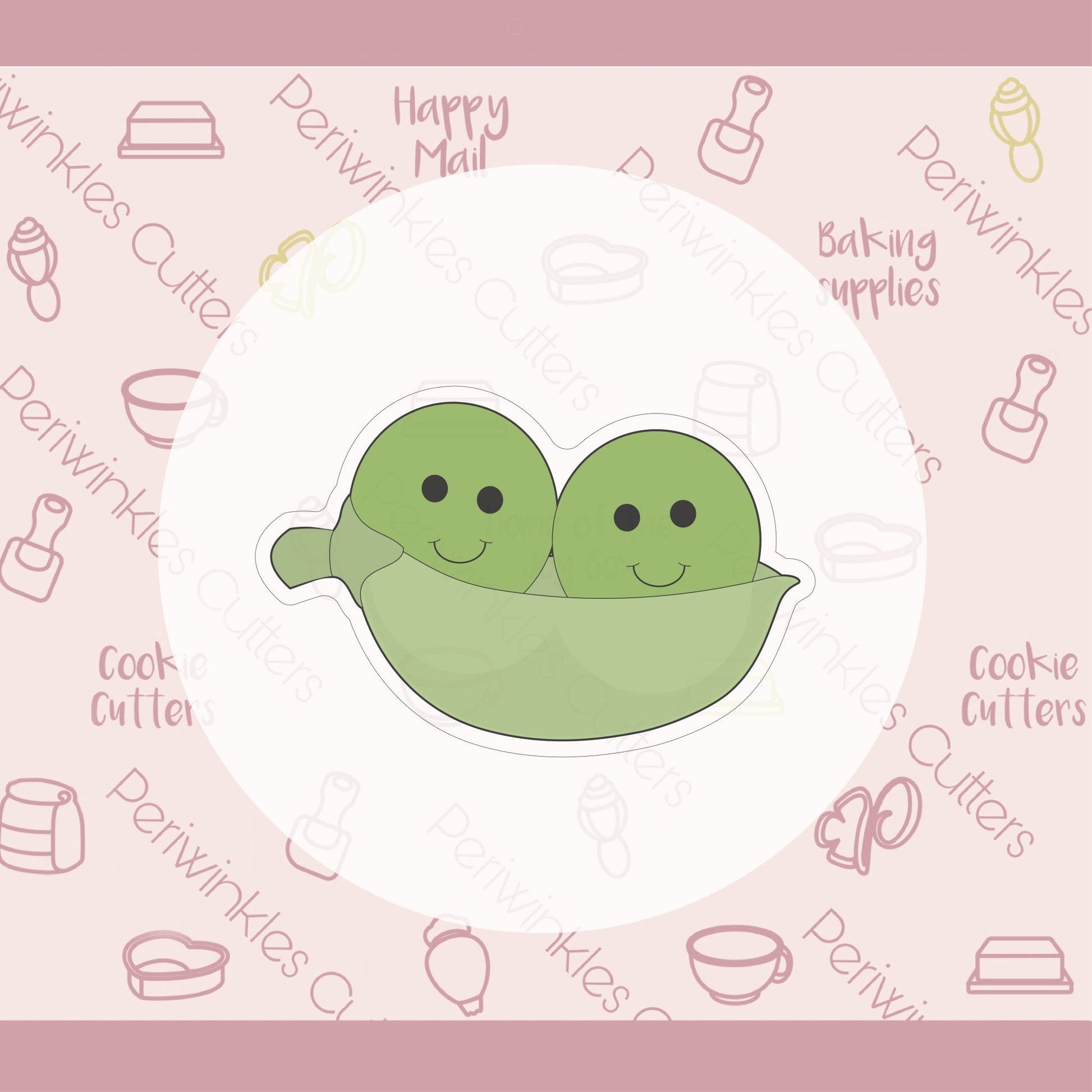 Two Peas in a Pot Cookie Cutter - Periwinkles Cutters