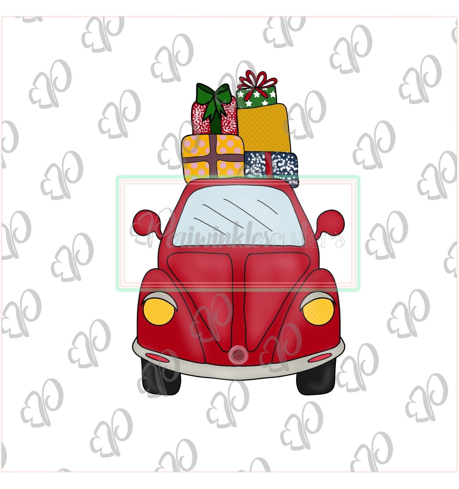 Vintage Car with Presents on Top Cookie Cutter - Periwinkles Cutters