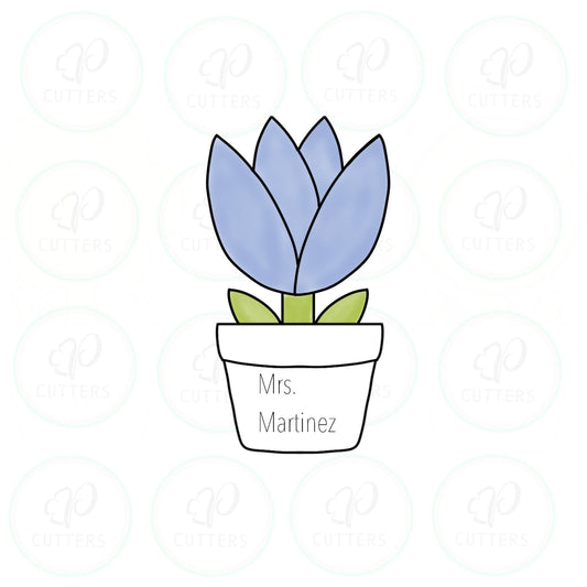 Wild Flower in a Pot Cookie Cutter - Periwinkles Cutters