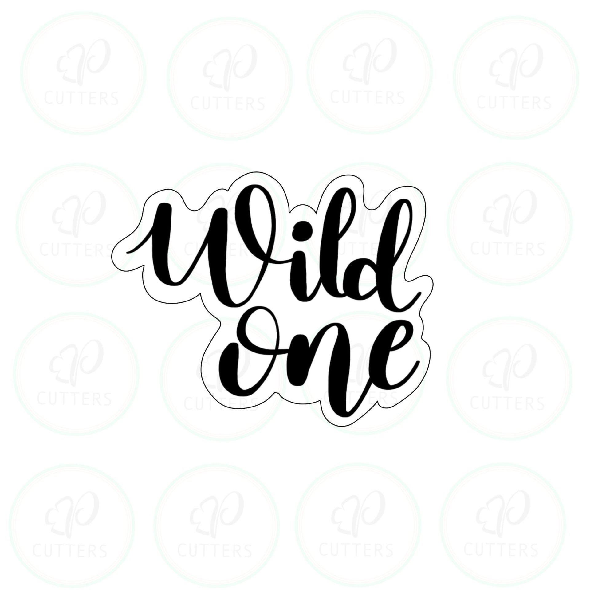 Wild One Plaque Cookie Cutter - Periwinkles Cutters