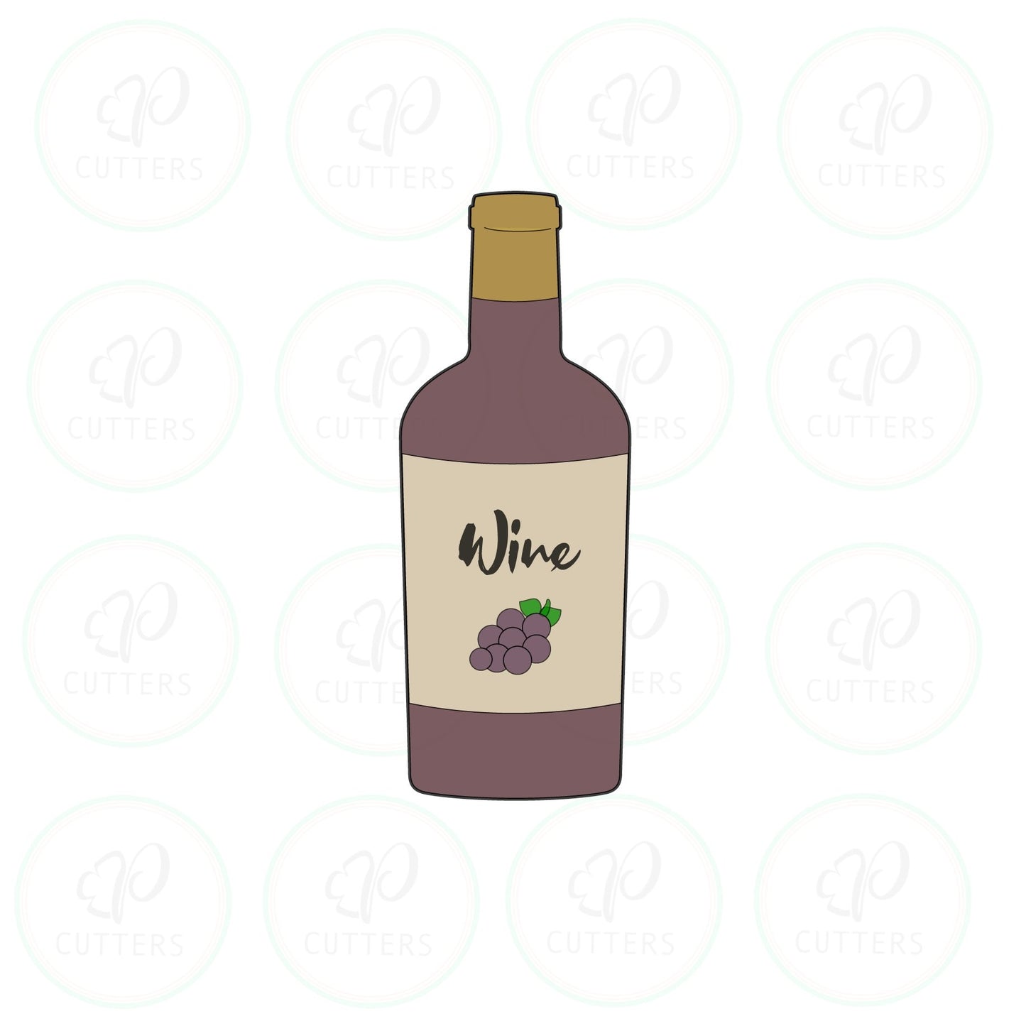 Wine Bottle Cookie Cutter - Periwinkles Cutters