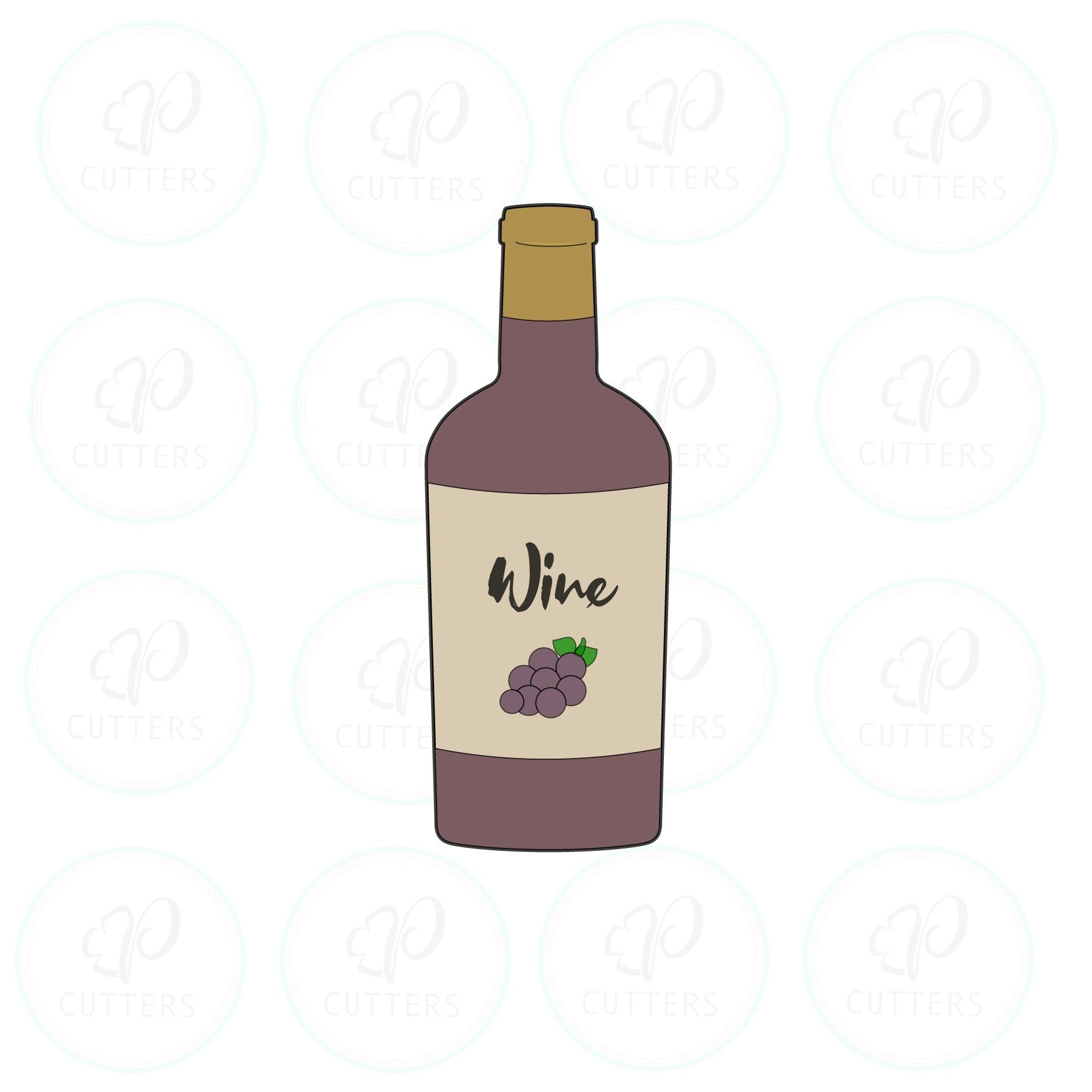 Wine Bottle Cookie Cutter - Periwinkles Cutters