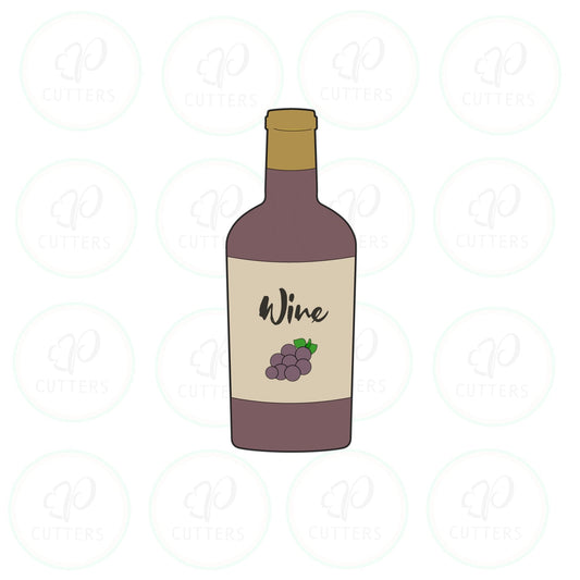 Wine Bottle Cookie Cutter - Periwinkles Cutters