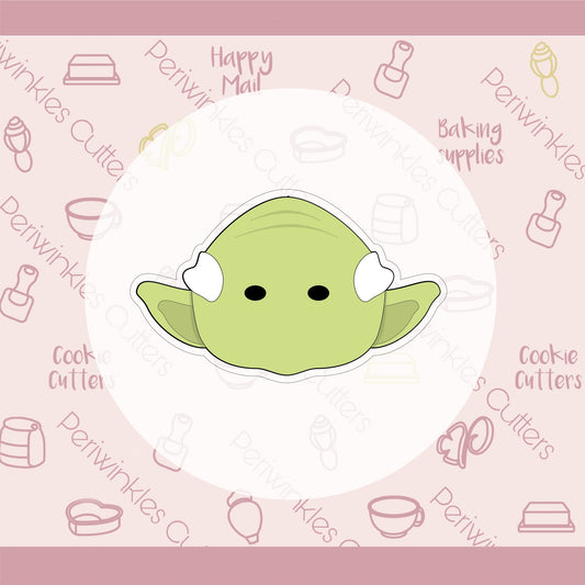 Wise Green Alien Head Cookie Cutter - Periwinkles Cutters