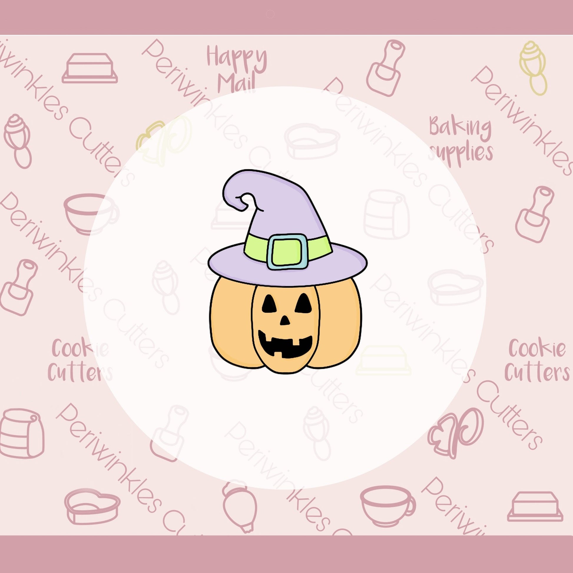 Witchy Pumpkin Cookie Cutter - Periwinkles Cutters