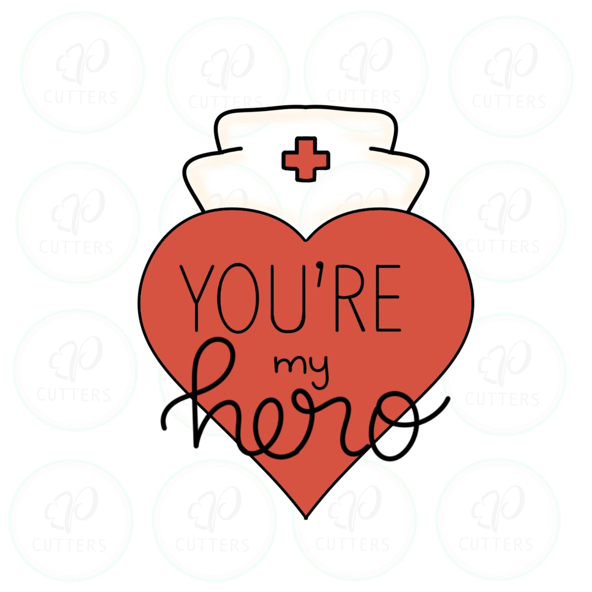 You’re my Hero nurse heart ♥️ Cookie Cutter - Periwinkles Cutters