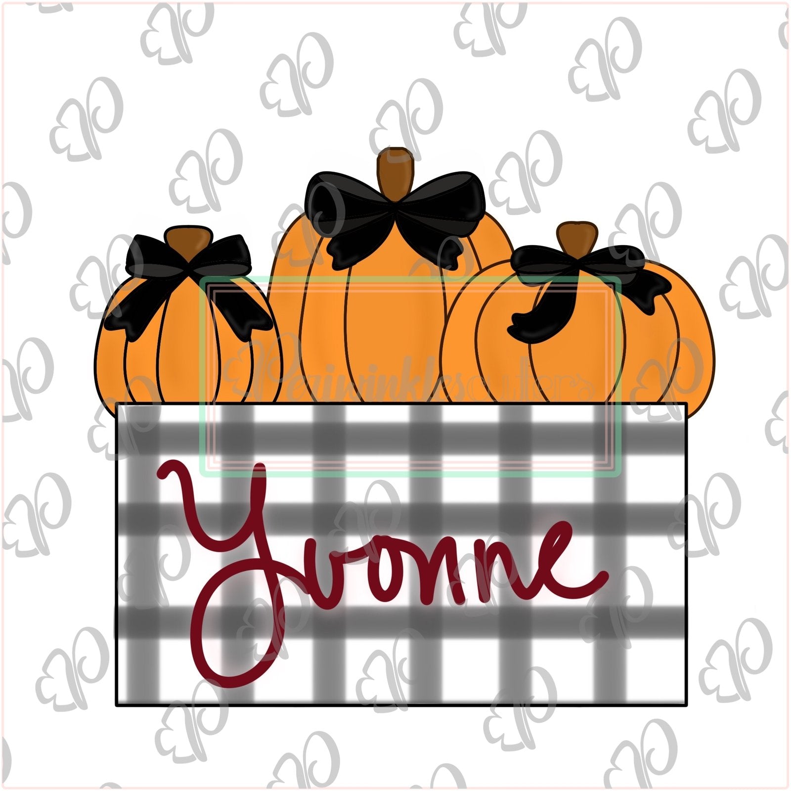 Yvonne's Fall Plaque Cookie Cutter - Periwinkles Cutters